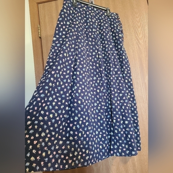 Vintage Herman Giest Floral Midi Skirt - Picture 2 of 7